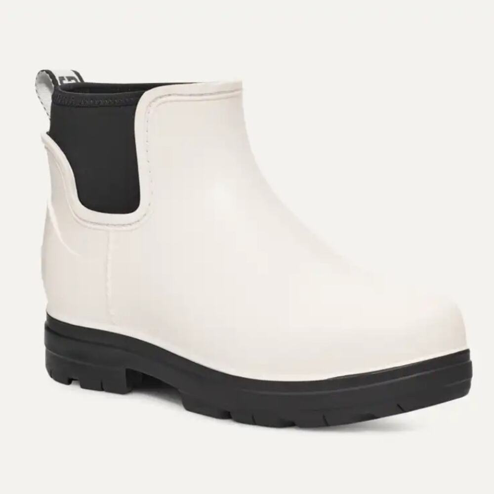 NIB Ugg droplet ankle boot rubber white size women’s 9